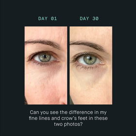 oneskin OS-01 EYE pump dispensing a drop, demonstrates easy controlled application benefit