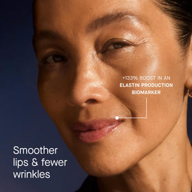 oneskin ingredients label close-up showing peptide-focused formulation benefit