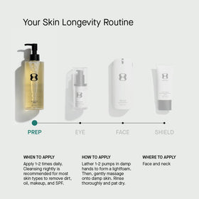 oneskin PREP bottle in hand for size comparison showing travel-friendly benefit