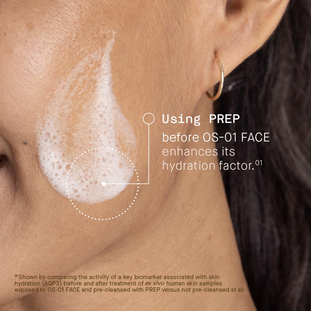 oneskin PREP gel texture close-up highlighting gentle, non-stripping formula