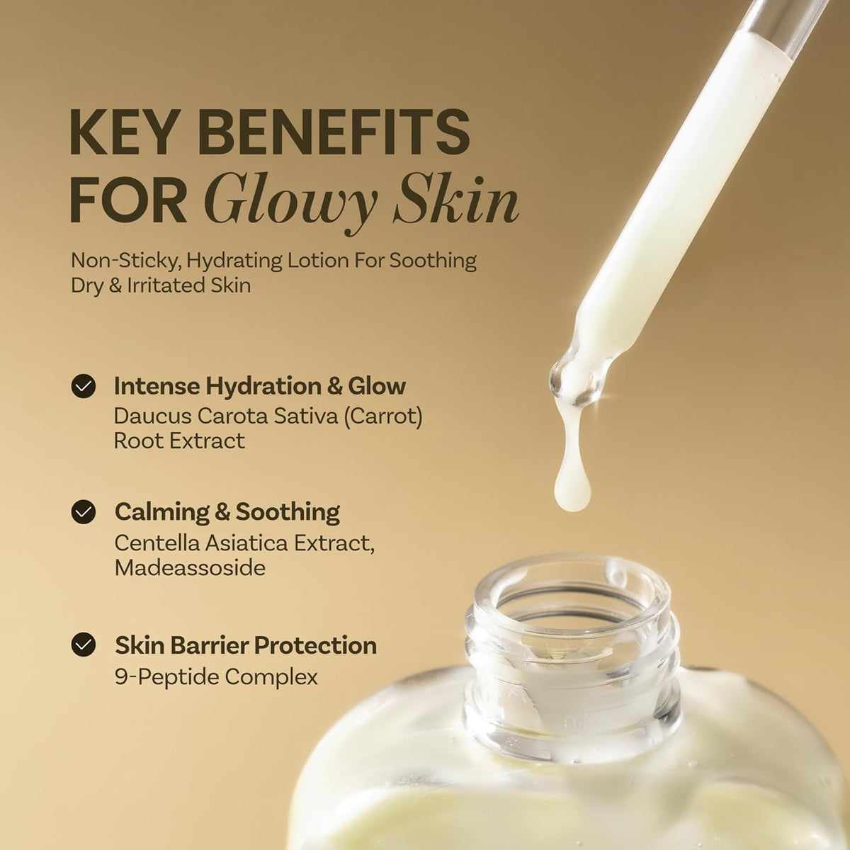 ONGREDIENTS applying lotion on hand showing rapid absorption benefit
