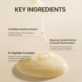 ONGREDIENTS lotion swatch texture demonstrating lightweight hydration