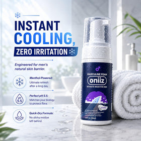 ONIIZ foam close-up highlighting lightweight texture and easy rinse