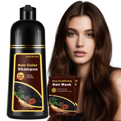 Onilyua bottle front packaging showing Dark Coffee shade and benefits