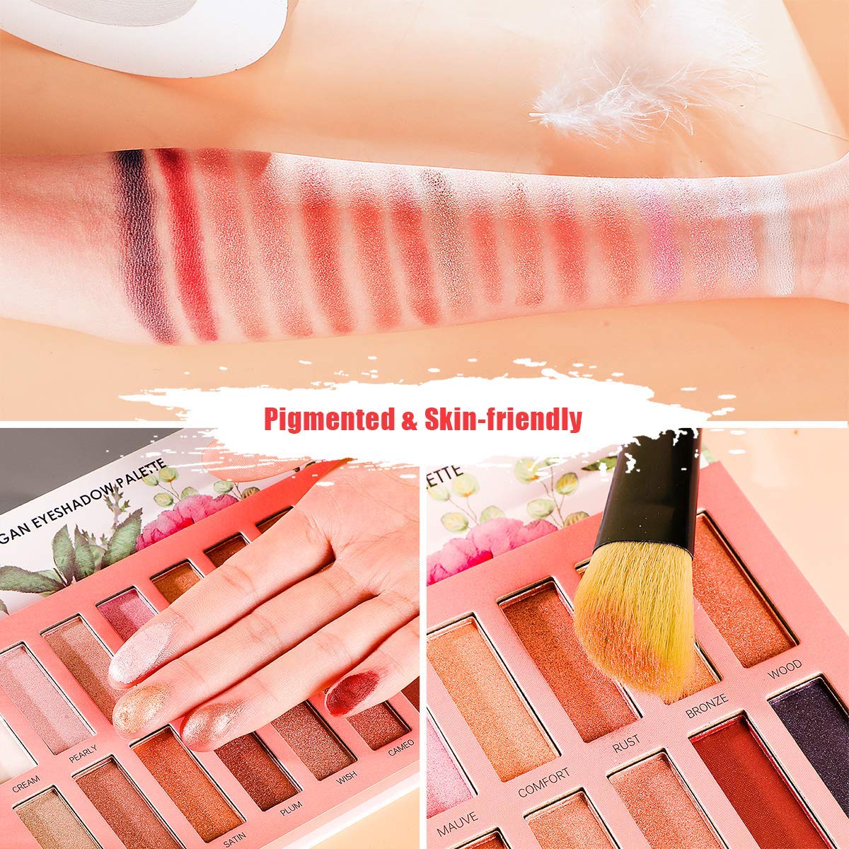 ONLYBETTER brush applying shimmer shade to lid for easy blending and buildable color