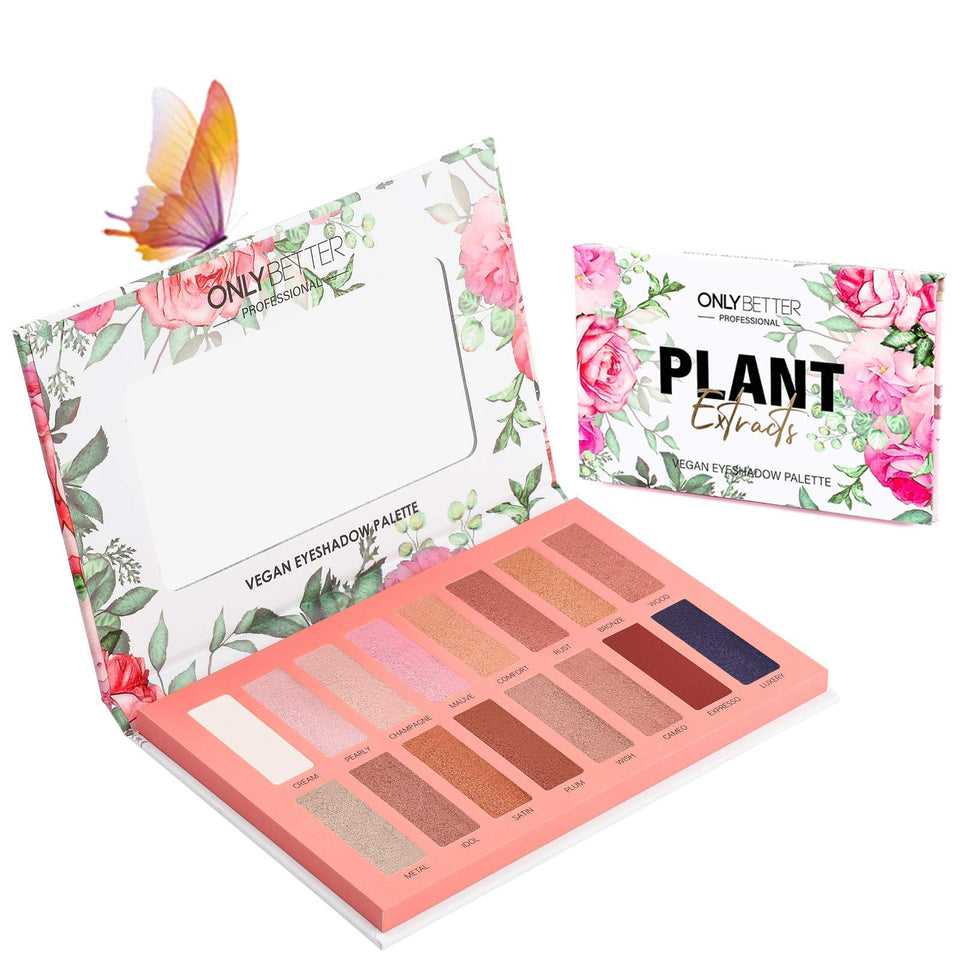 ONLYBETTER front view of palette showing 16 shades and compact design for portability