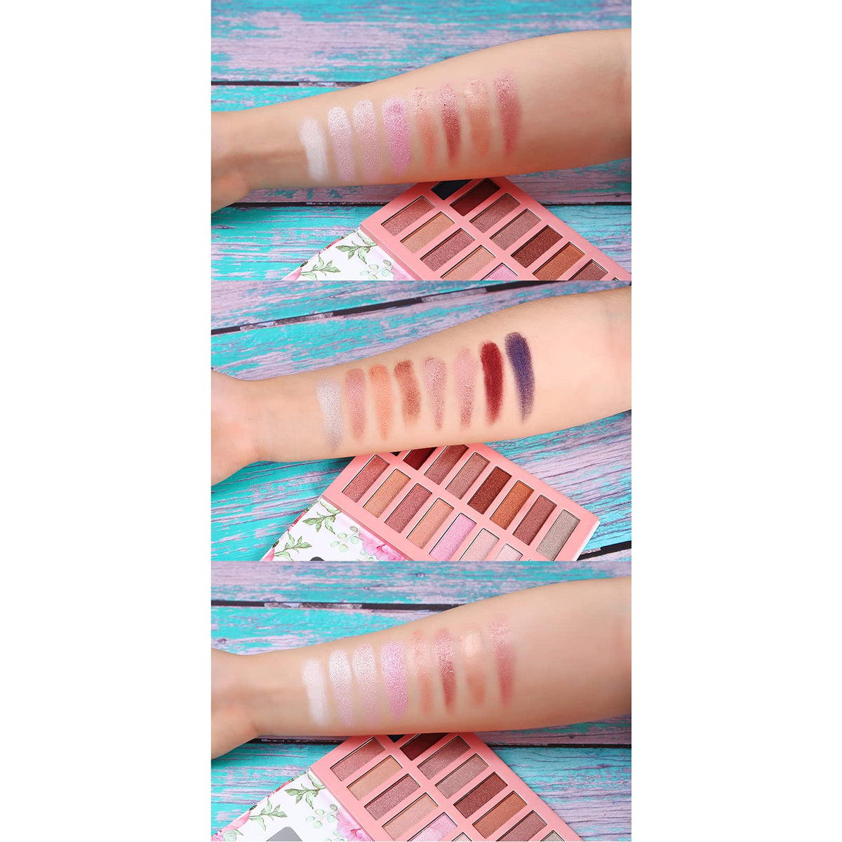 ONLYBETTER close-up of color pans showcasing pigmentation and smooth finish