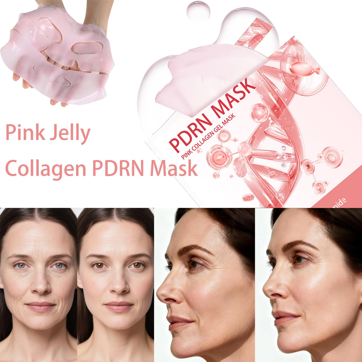 ONMYLOVIN mask applied on model demonstrating fit and overnight comfort benefit