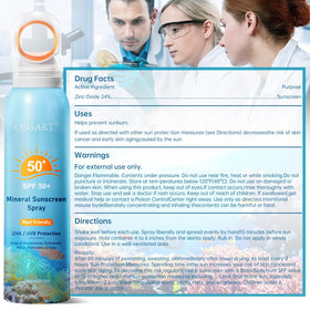 ONSART bottle next to sunglasses showing 6.76oz travel-friendly size