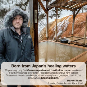 Onsen Secret used on elbow and foot showing targeted repair benefit