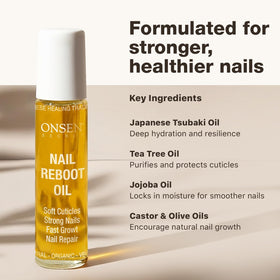 Onsen Secret applied to cuticle during massage to hydrate and soften skin