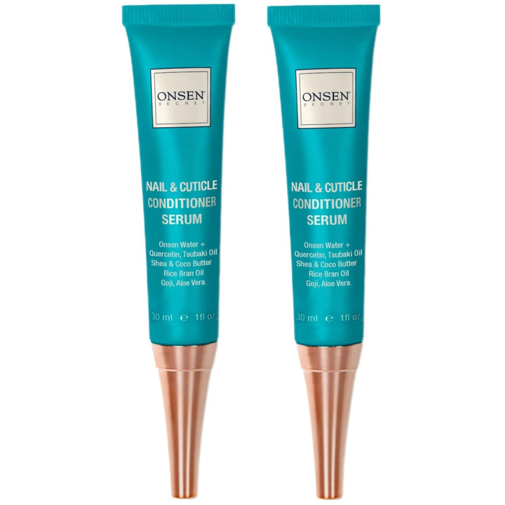 Onsen Secret front packaging showing the two 30 ml tubes and benefits