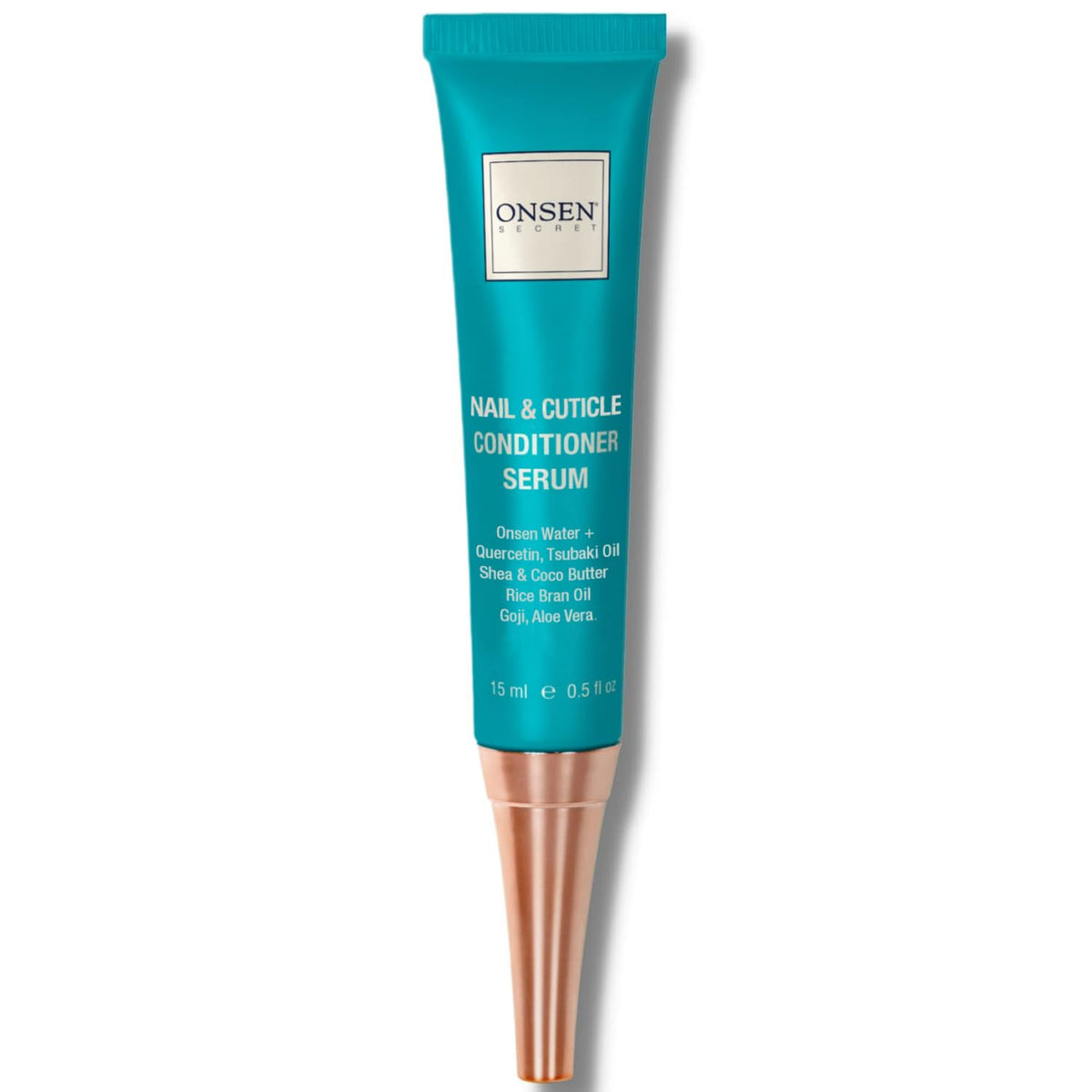 Onsen Secret front packaging showing 15ml tube and clear labeling, quick benefit