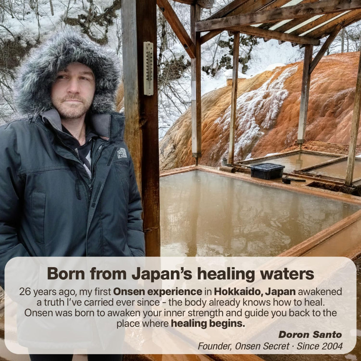 Onsen Secret in a hand-care lifestyle scene conveying daily maintenance benefit