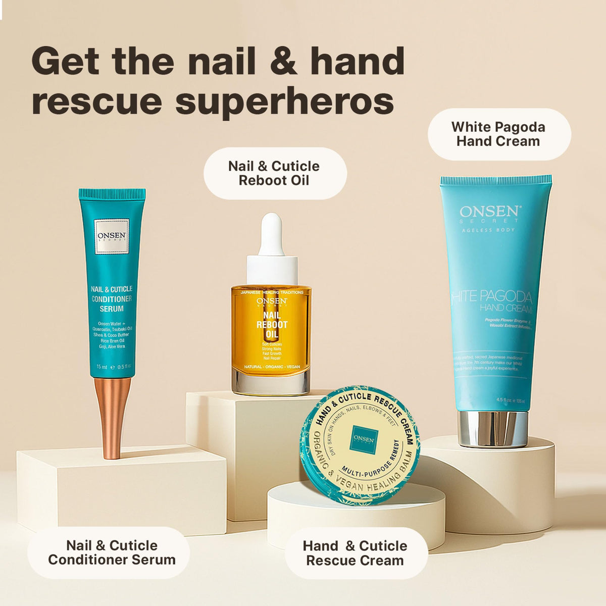 Onsen Secret 35ml bottle next to a coin showing travel-friendly size