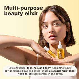 Onsen Secret oil texture on skin showing quick-absorbing non-greasy finish