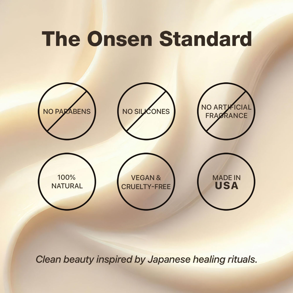 Onsen Secret tsubaki oil bottle with flower to emphasize nourishing botanical ingredient benefits