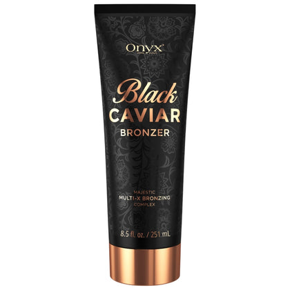 Onyx front packaging showing bottle and branding for confident tanning