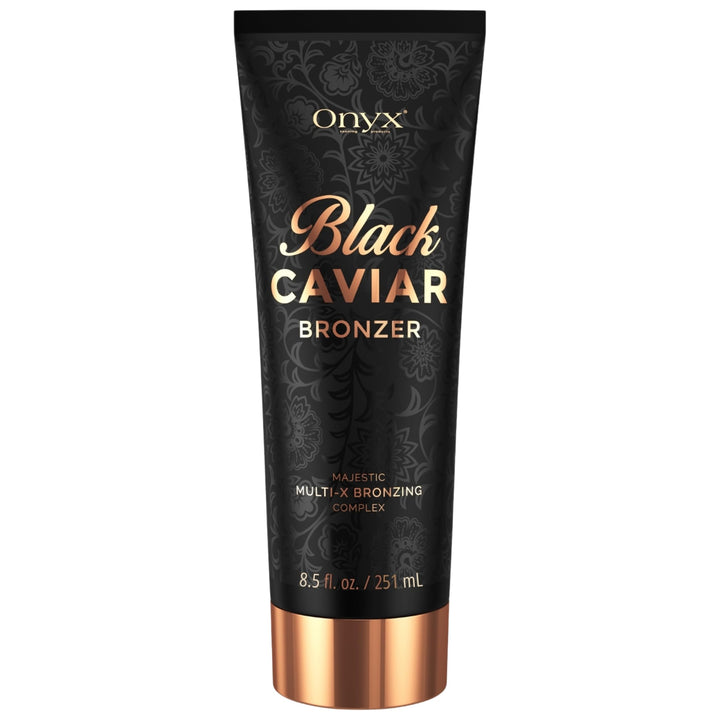 Onyx front packaging showing bottle and branding for confident tanning