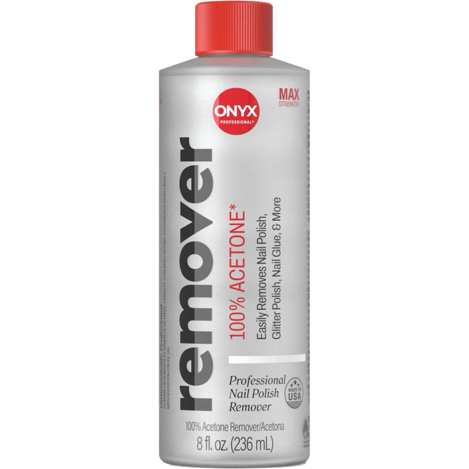 Onyx Professional bottle front view showing label and volume for fast removal benefit