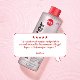 Onyx Professional bottle staged with cotton balls for efficient soak removal benefit