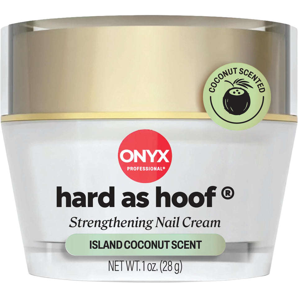 Onyx Professional front packaging showing 1 oz tube and island coconut scent benefits