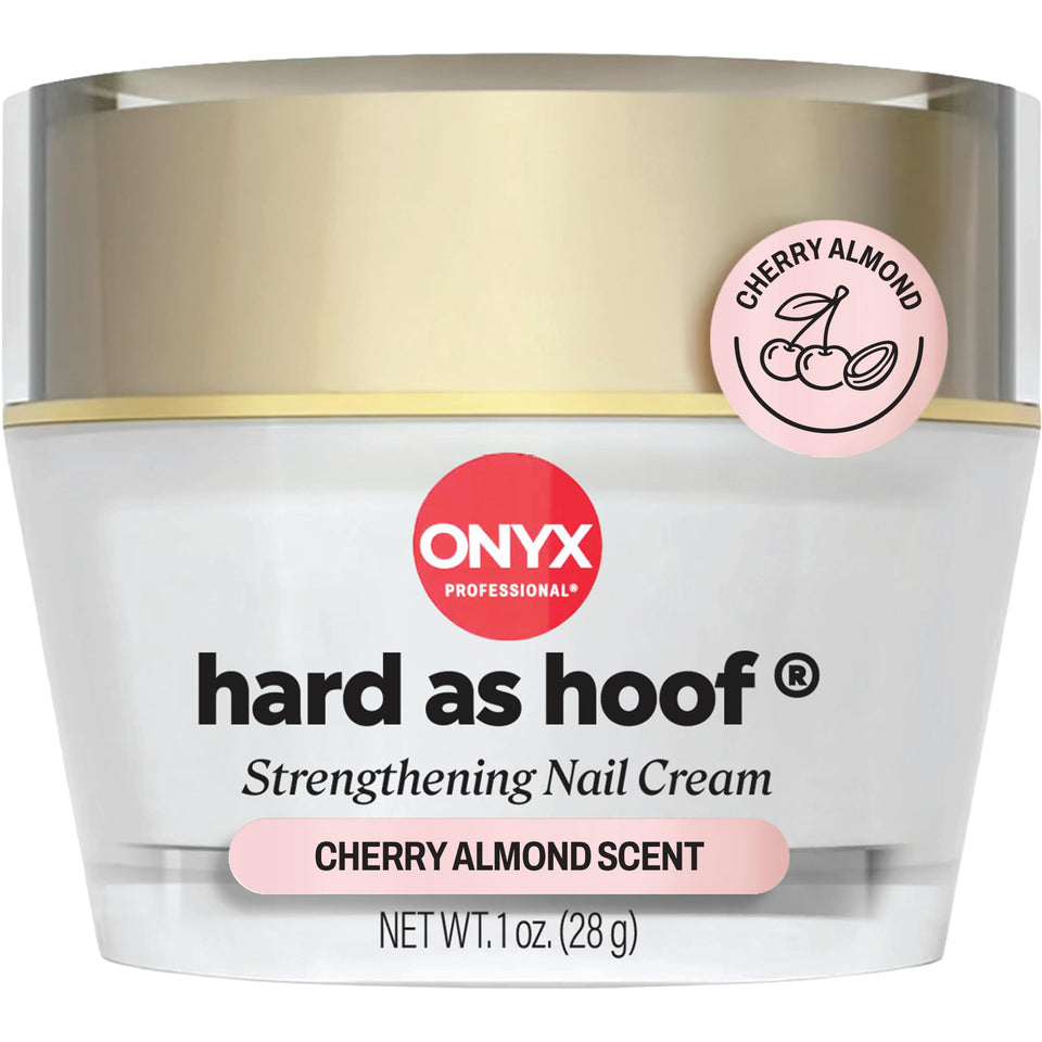 Onyx Professional jar front showing label and cherry almond scent benefit