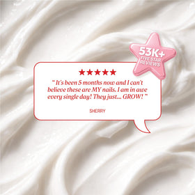 Close-up of ingredients label highlighting calcium and jojoba oil benefits