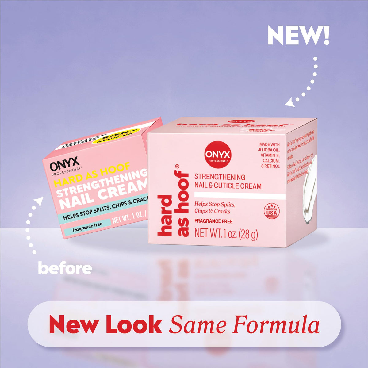 Open jar showing cream texture of Onyx Professional formula for quick absorption