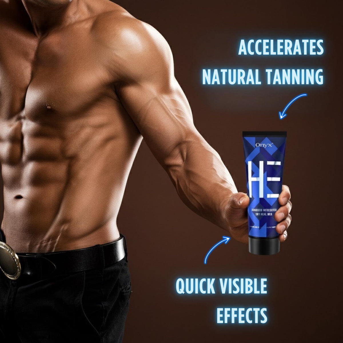 Onyx HE lotion texture on hand demonstrating fast absorption and non-greasy feel