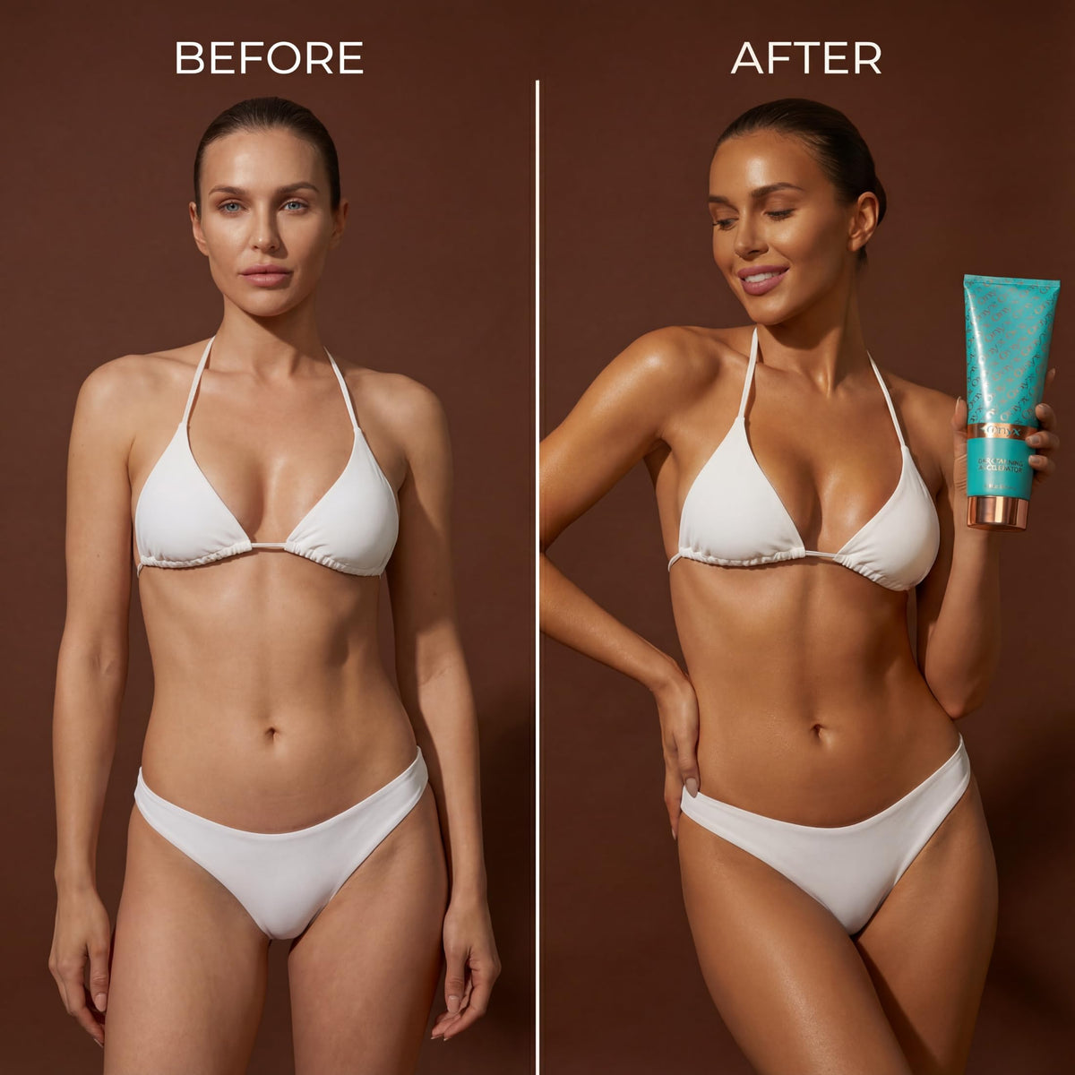 Onyx used in a tanning bed environment for indoor tanning enhancement