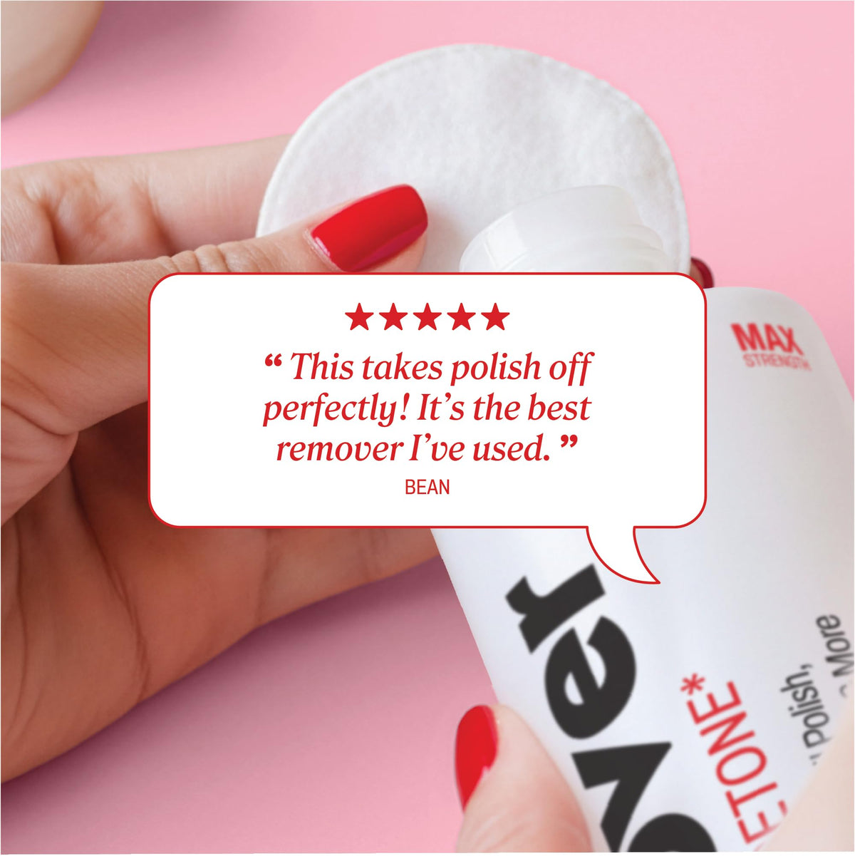 Onyx Professional remover in use soaking bowl, fast gel and glitter removal