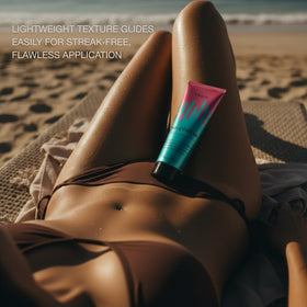 Onyx Sunphoria on model outdoor portraying natural tan development and lifestyle appeal