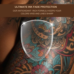 Onyx applied on tattoo area showing preserved ink and reduced fading