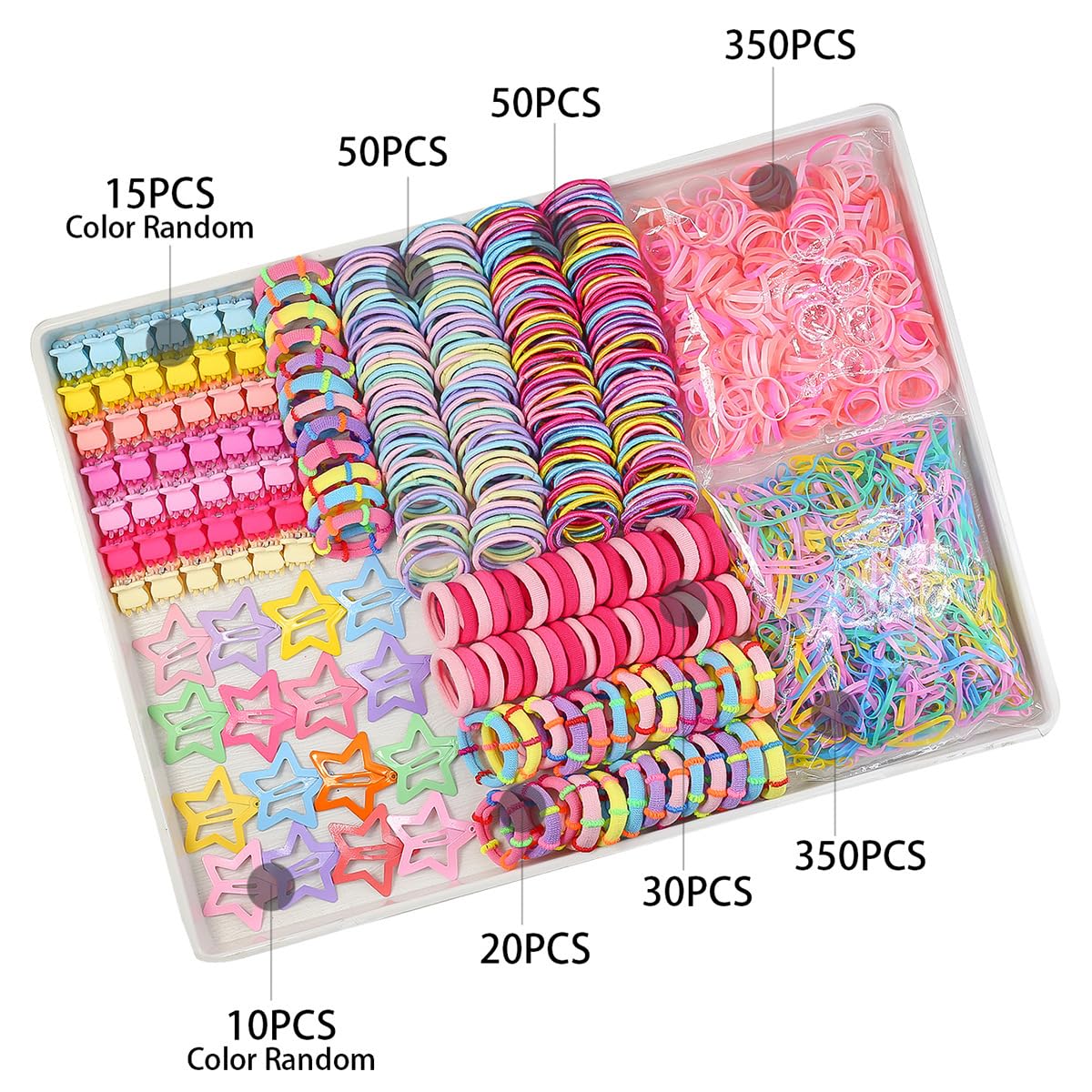 Ooosonlu close-up of colorful rubber elastics showing soft stretch and durable hold