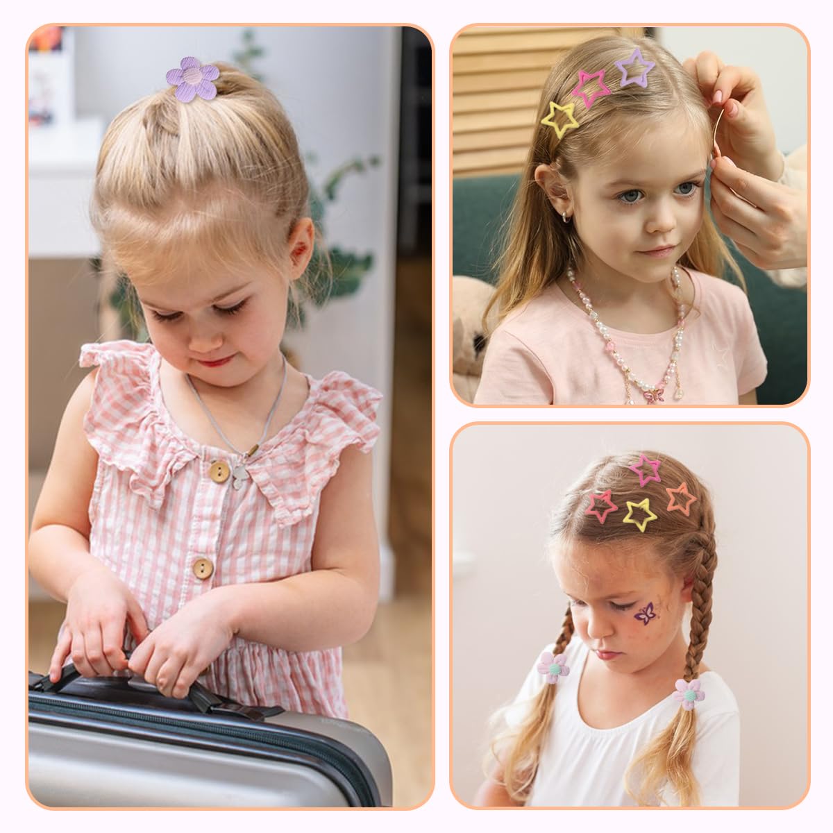 Ooosonlu lifestyle kids party hair showing decorative ties adding festive flair