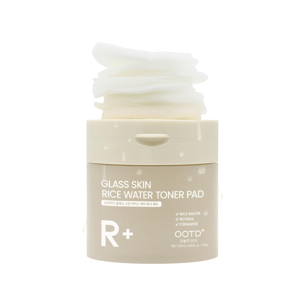 #OOTD jar of toner pads front view showing clean packaging and convenience