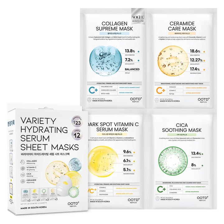 #OOTD front packaging showing 12-count variety pack and clear benefits