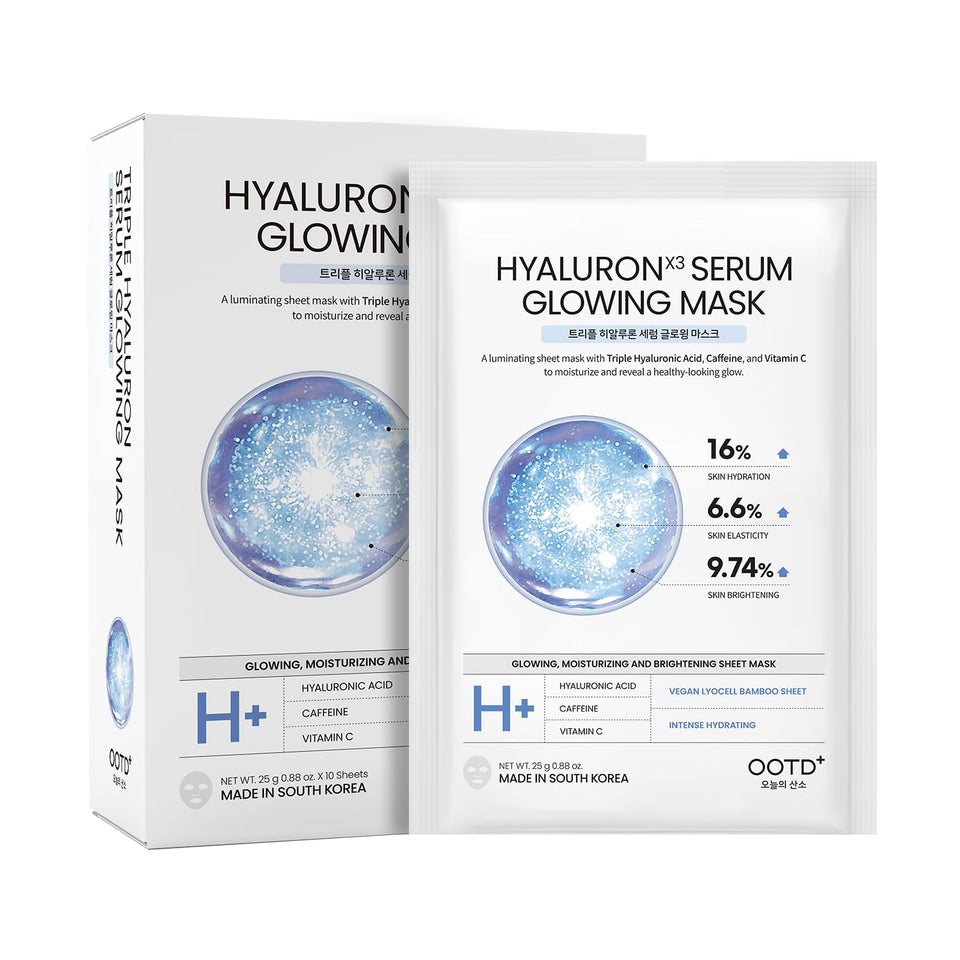 #OOTD front packaging showing 10-count mask pack and product benefits