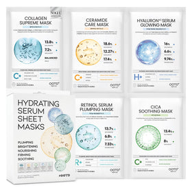 #OOTD front packaging showing five-mask variety pack and quick benefits