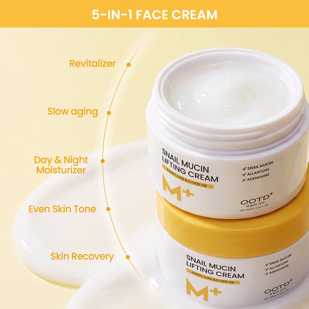 #OOTD snail filtrate ingredient display highlighting firming benefits
