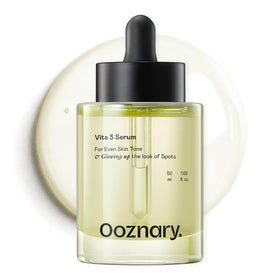 OOZNARY front packaging showing bottle and brand, highlights brightening benefit