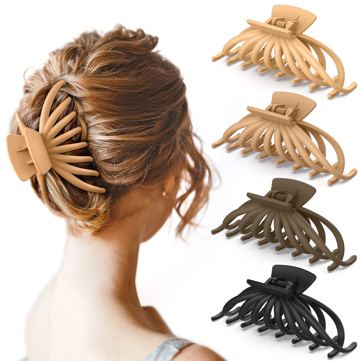 OPAUL front packaging showing four neutral colored clips and benefits