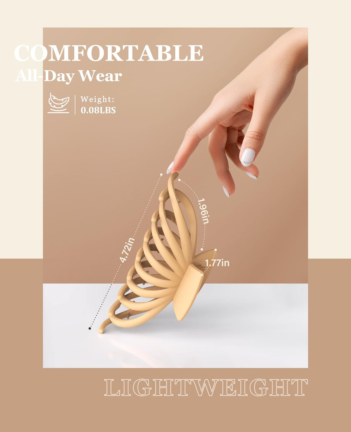OPAUL clip in use holding a high ponytail securely and comfortably