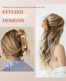 OPAUL square claw profile highlighting wide jaws for secure hold on thick hair