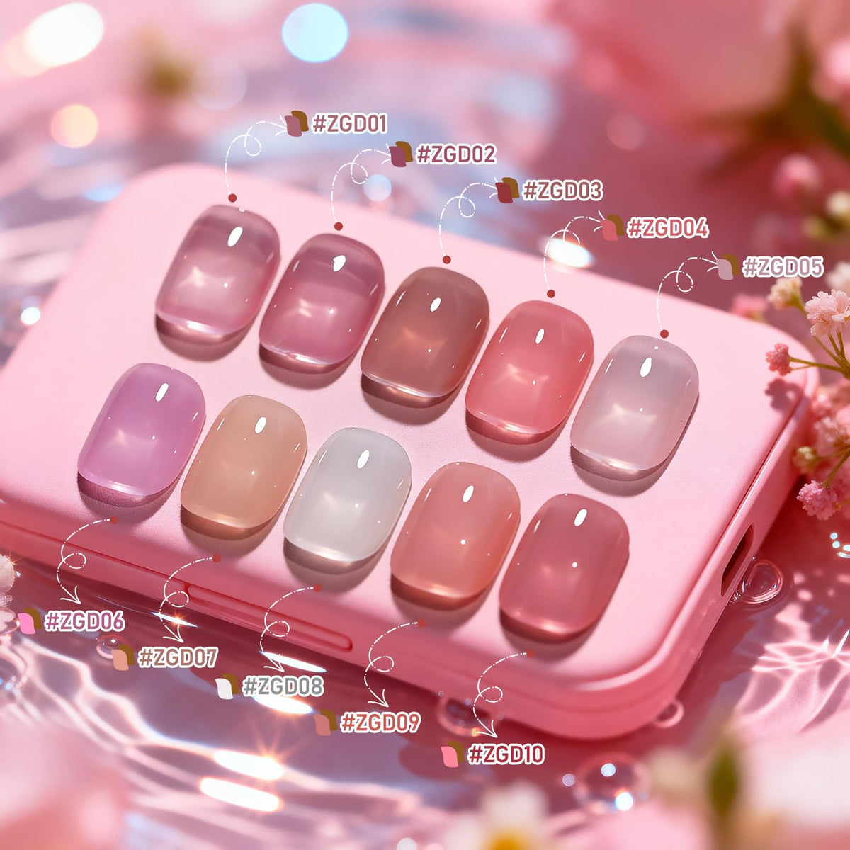 OpenLive bottle close-up with brush showing smooth polish flow for easy precise application