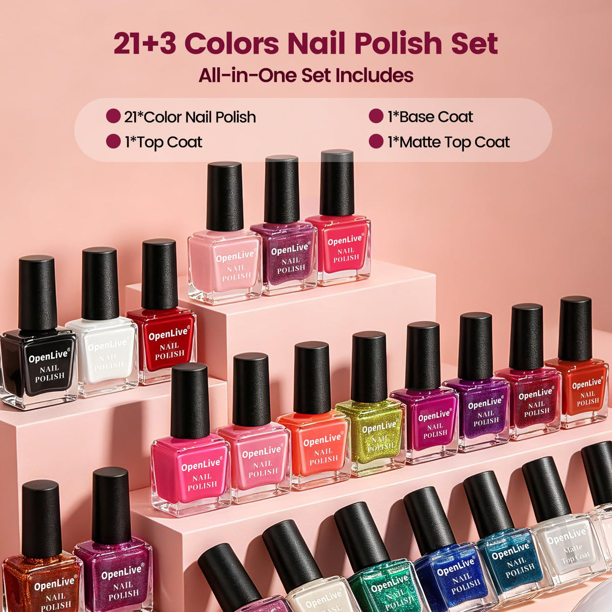 OpenLive 5ml bottles next to ruler showing compact travel-friendly size