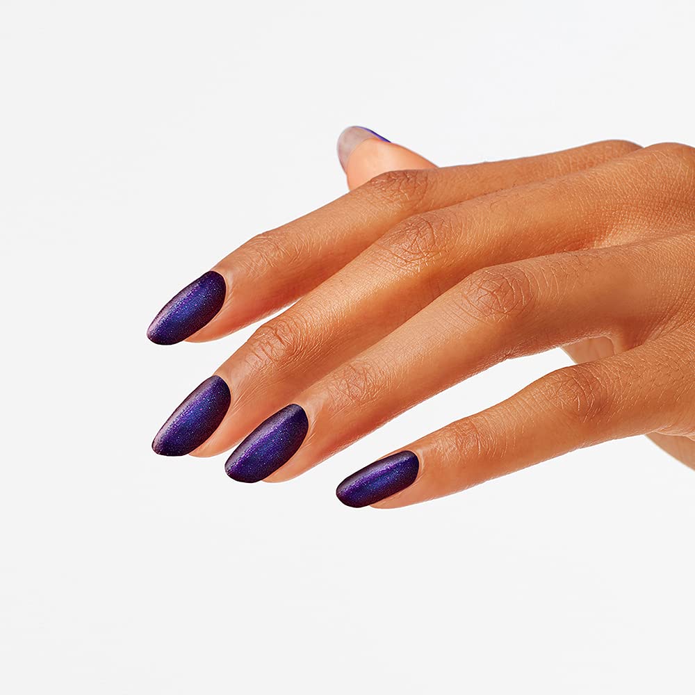 OPI close-up of purple-blue shimmer highlighting luminous dimension benefit