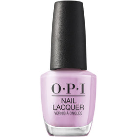 OPI bottle front view showing light purple crème finish and brand clarity