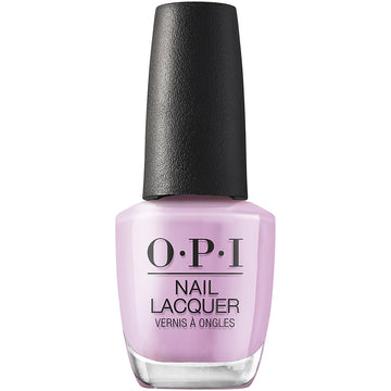 OPI bottle front view showing light purple crème finish and brand clarity